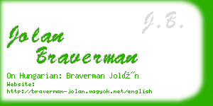 jolan braverman business card